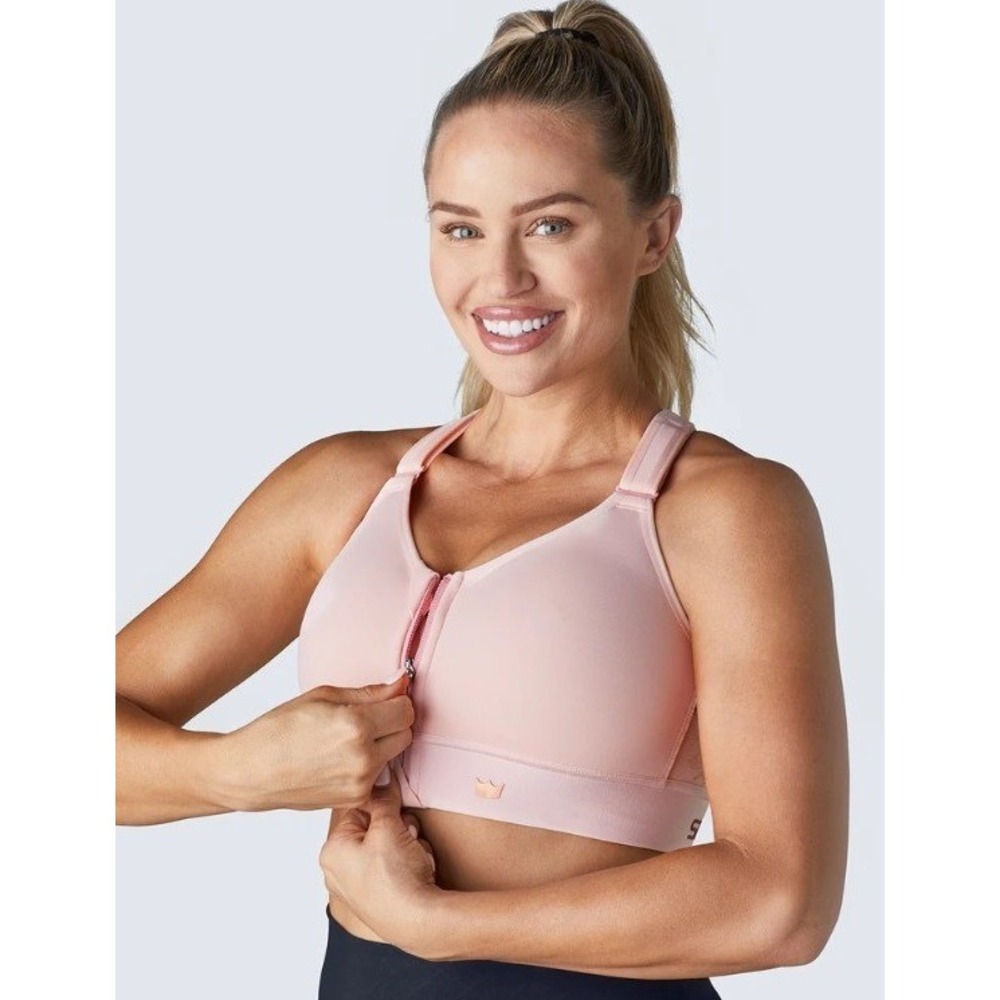 SHEFIT Women's Active Medium Impact Flex Sports Bra Blush Size Luxe - Large EUC